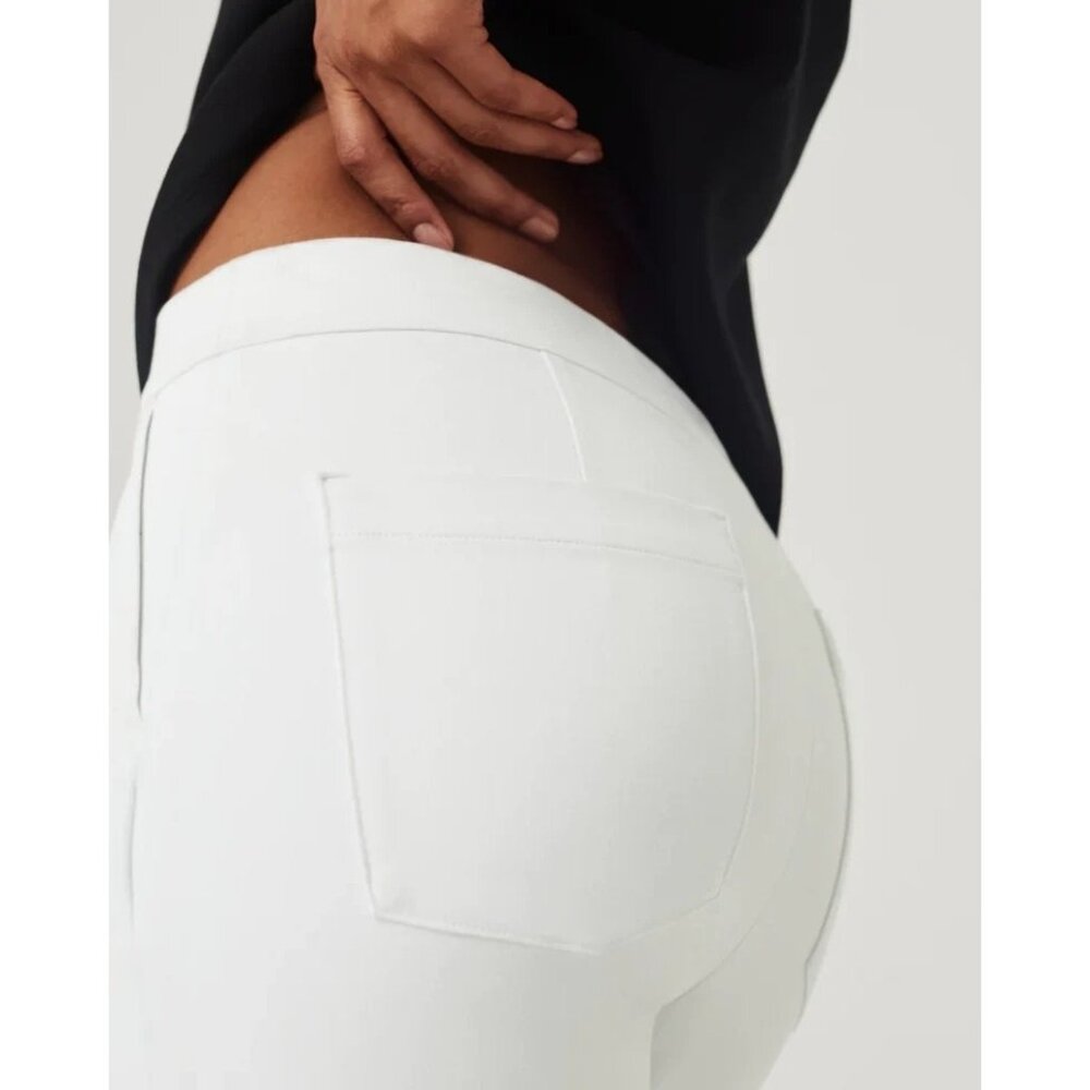 SPANX Pants Classic White L Petite On-The Go Kick Flare Pants Pullover - Picture 3 of 12